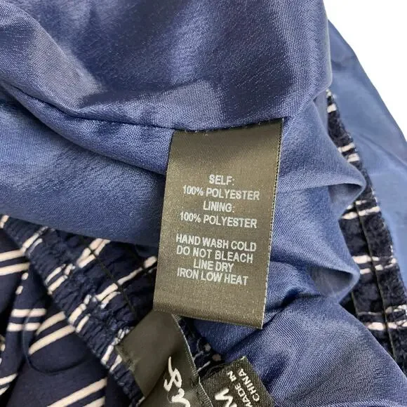 Lulus Jumpsuit Saltwater and Sun Navy Blue Striped Strapless Midi Women’s M - Picture 12 of 13